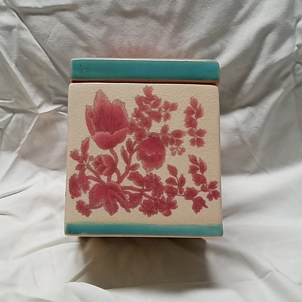Pier 1 floral print jar